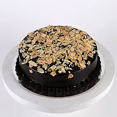 "Round shape Chocolate cake - 1kg, Flower Bouquet with Orchids - Click here to View more details about this Product